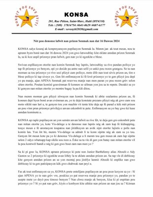 Du nouveau sur l'évasion à la prison civile de Saint-Marc : de sérieux soupçons émergent