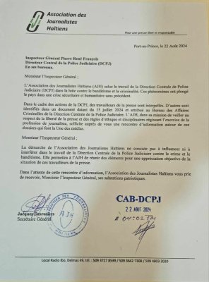 Mariage gangs-journalistes : L'AJH souhaite dialoguer avec la DCPJ