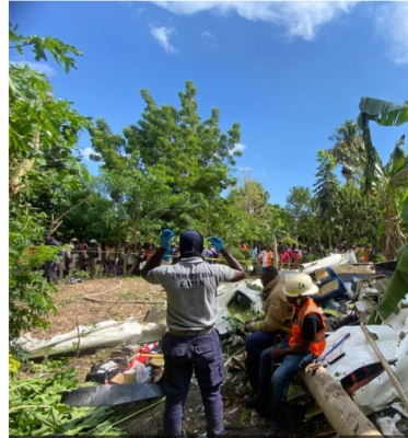 Cayes : Un Haïtien et un Américain meurent dans le crash d'un avion à Miserne