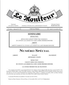 Haïti : Le CPT révoque Garry Conille et nomme Alix Didier Fils-Aimé Premier ministre