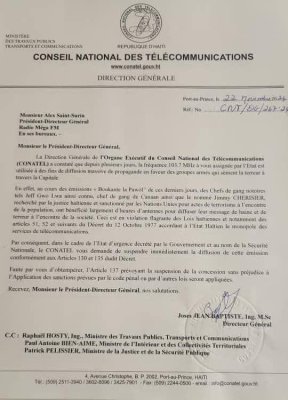 CONATEL: Suspension de l'Émission Boukante Lapawòl après une Interview avec Jimmy Cherizier