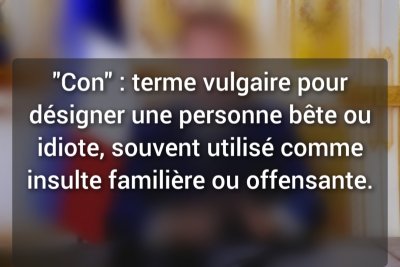 Le Mot "Con" : Signification, Usage et Contexte
