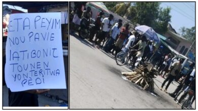 Saint-Marc: Début d'une manifestation au carrefour Pont-Sondé pour exiger le démantèlement du gang de Savien