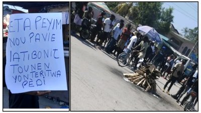 Saint-Marc: Début d'une manifestation au carrefour Pont-Sondé pour exiger le démantèlement du gang de Savien