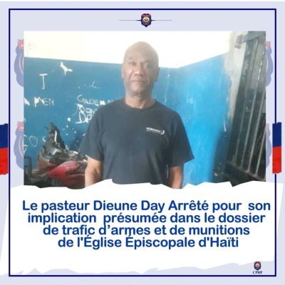 Arrestation du pasteur Dieuné Day de l'Eglise sur le Rocher pour trafic d’armes et de munitions