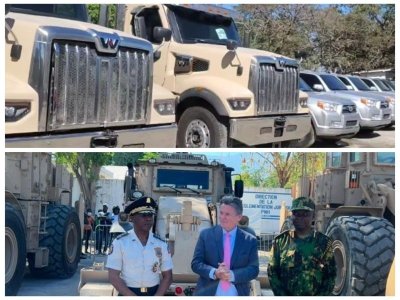L'administration Trump renforce la PNH : 600 fusils, véhicules blindés et engins lourds livrés à Haïti