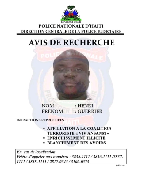 Le journaliste Guerrier Henri visé par un avis de recherche de la DCPJ