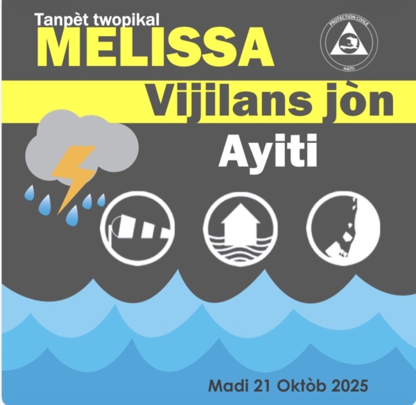 Tempête tropicale Melissa : cinq départements placés sous alerte jaune