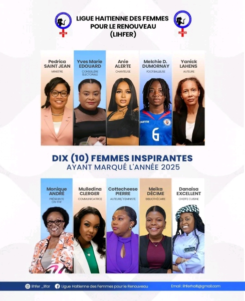 Sport, culture, politique, gastronomie : dix femmes haïtiennes qui inspirent 2025 selon la LiHFeR